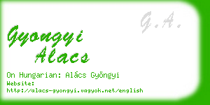 gyongyi alacs business card