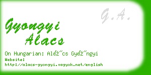 gyongyi alacs business card